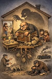 പിശുക്കിന്റെ സാമൂഹിക ഇരുണ്ടശില്പം