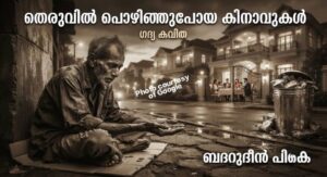 തെരുവിൽ പൊഴിഞ്ഞുപോയ കിനാവുകൾ